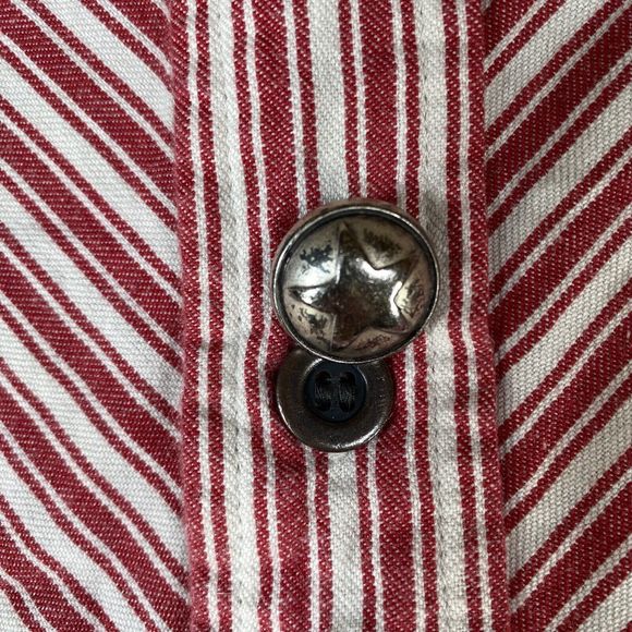 SCULLY Men’s Western Shirt Long Sleeve Sz Medium American Patriotic Cowboy - Picture 8 of 11